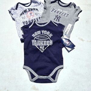 NWT, Three Baby Onesies, Genuine Yankee Brand, Size 18 Month